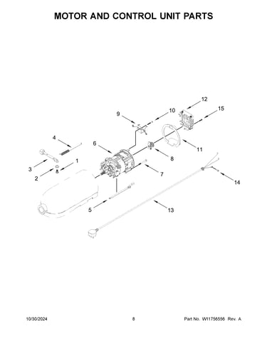 Motor and control unit parts