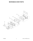 Microwave door parts