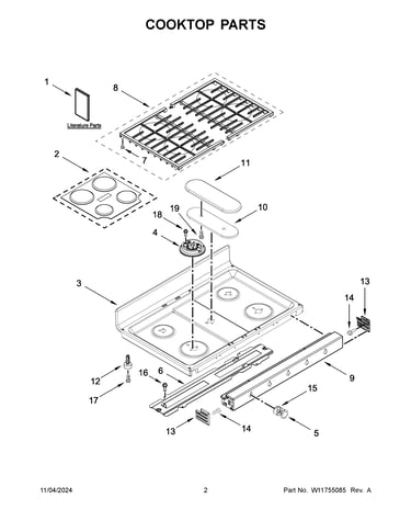 Cooktop parts