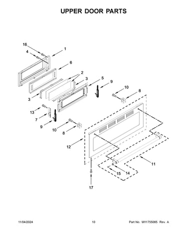 Upper door parts