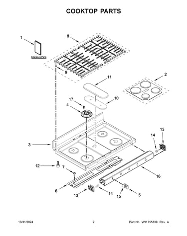 Cooktop parts