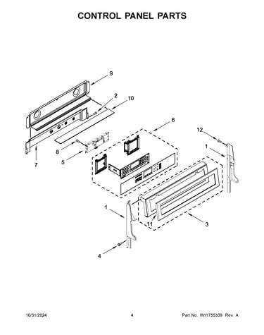 Control panel parts