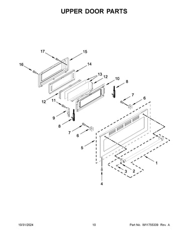 Upper door parts