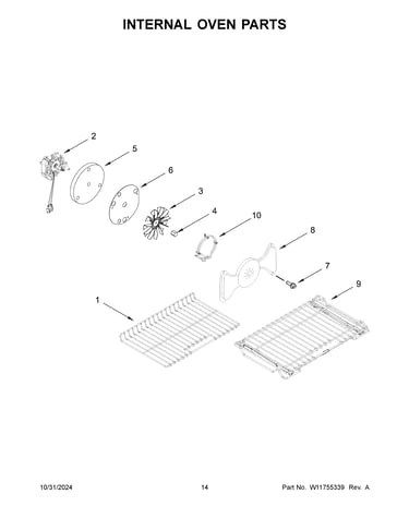 Internal oven parts