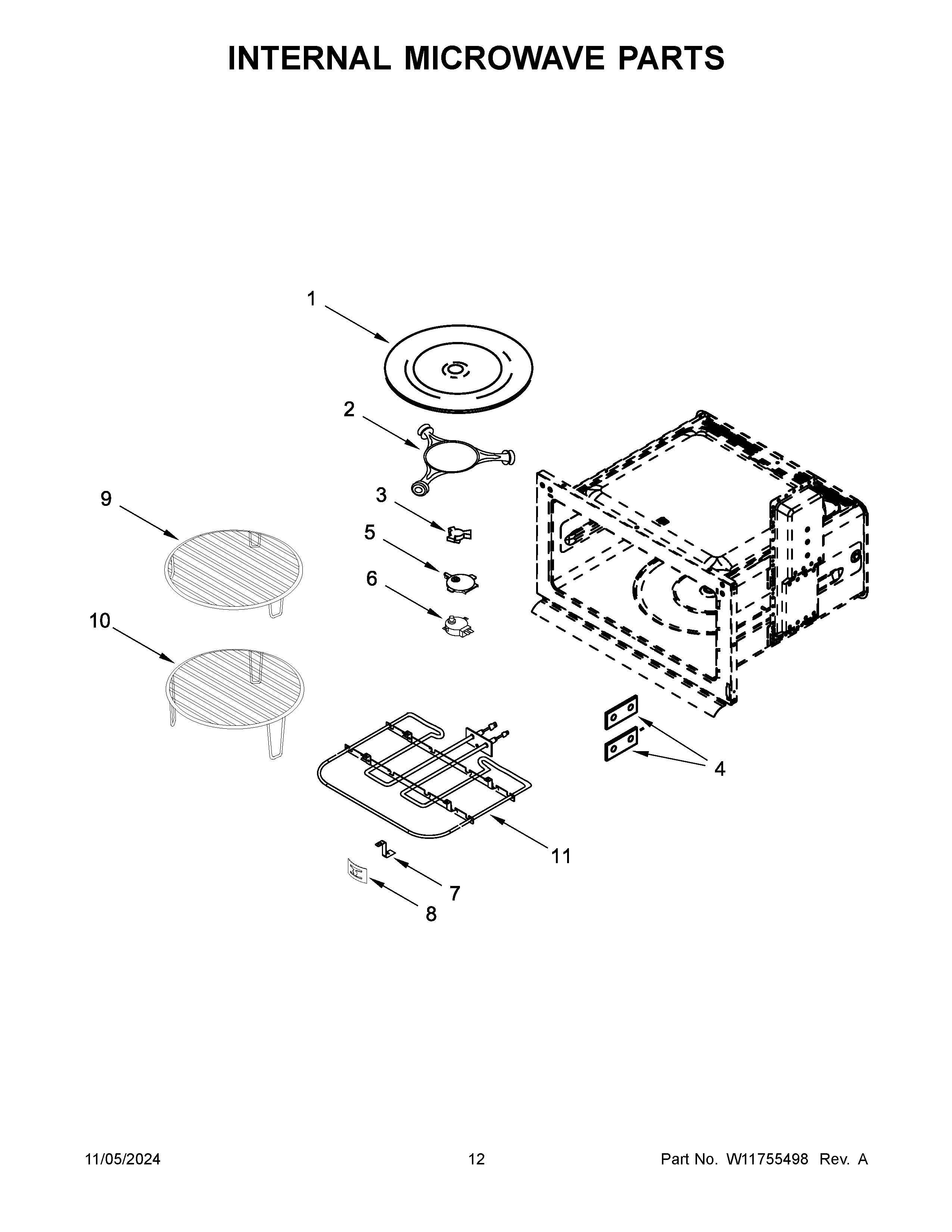 Internal microwave parts