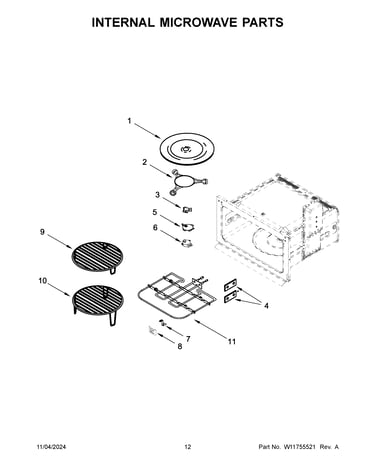 Internal microwave parts