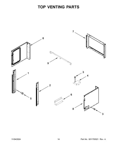 Top venting parts