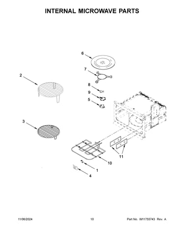 Internal microwave parts