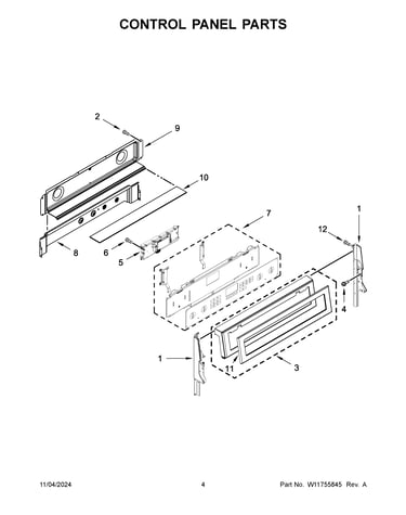 Control panel parts