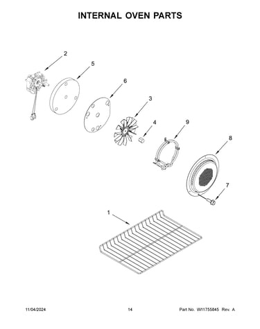 Internal oven parts
