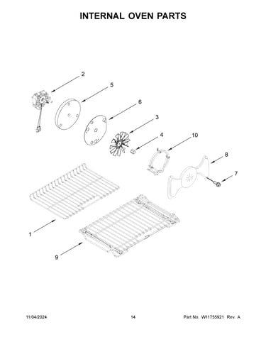 Internal oven parts