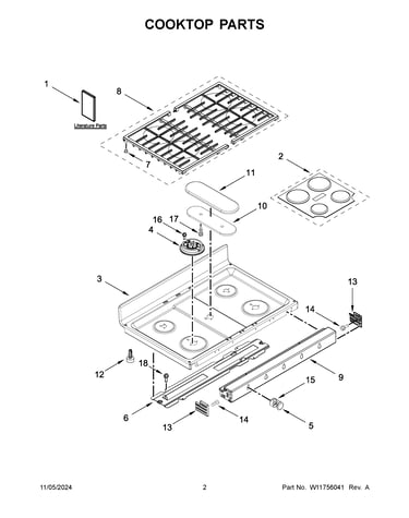 Cooktop parts
