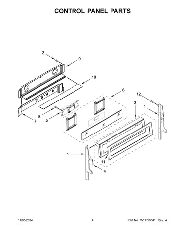Control panel parts