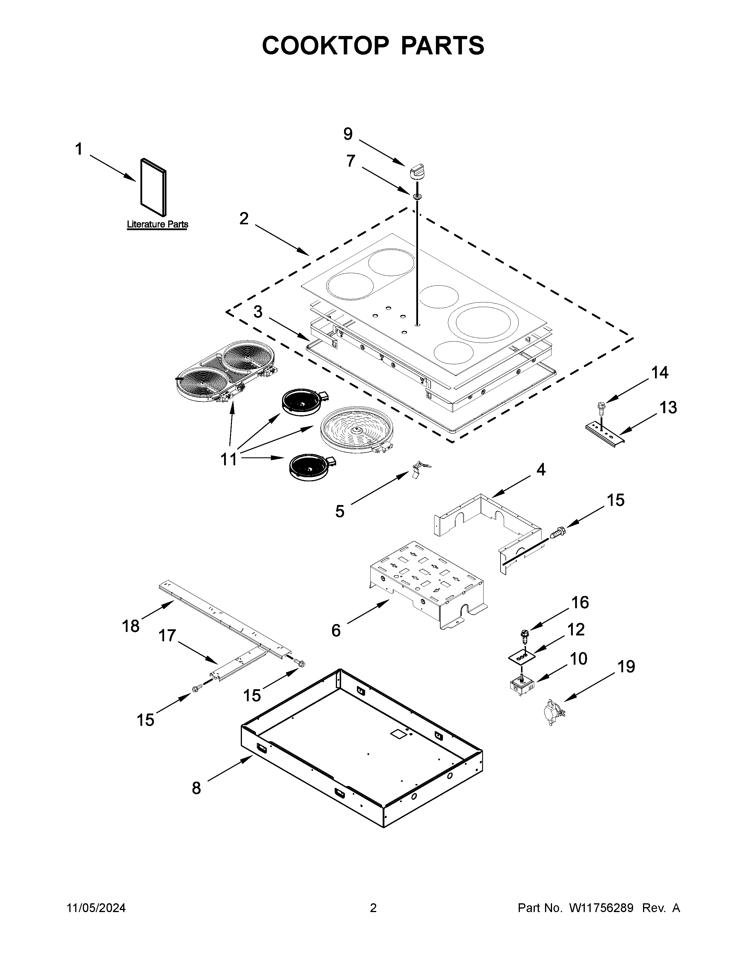 Cooktop parts