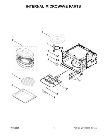 Internal microwave parts