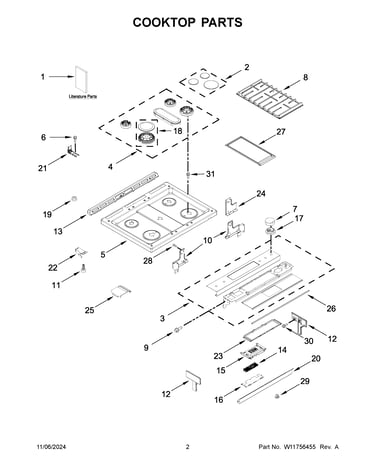 Cooktop parts