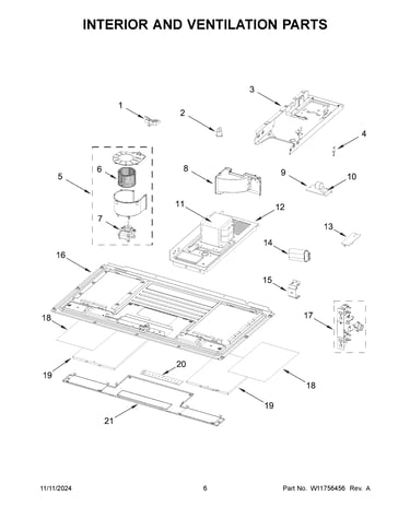 Interior and ventilation parts