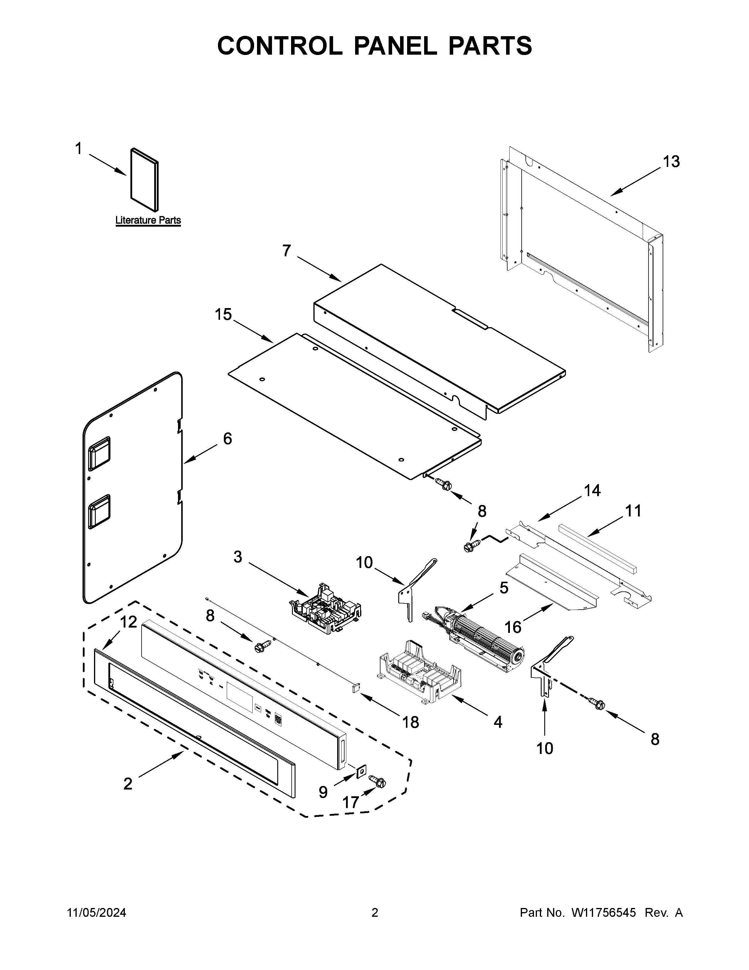 Control panel parts