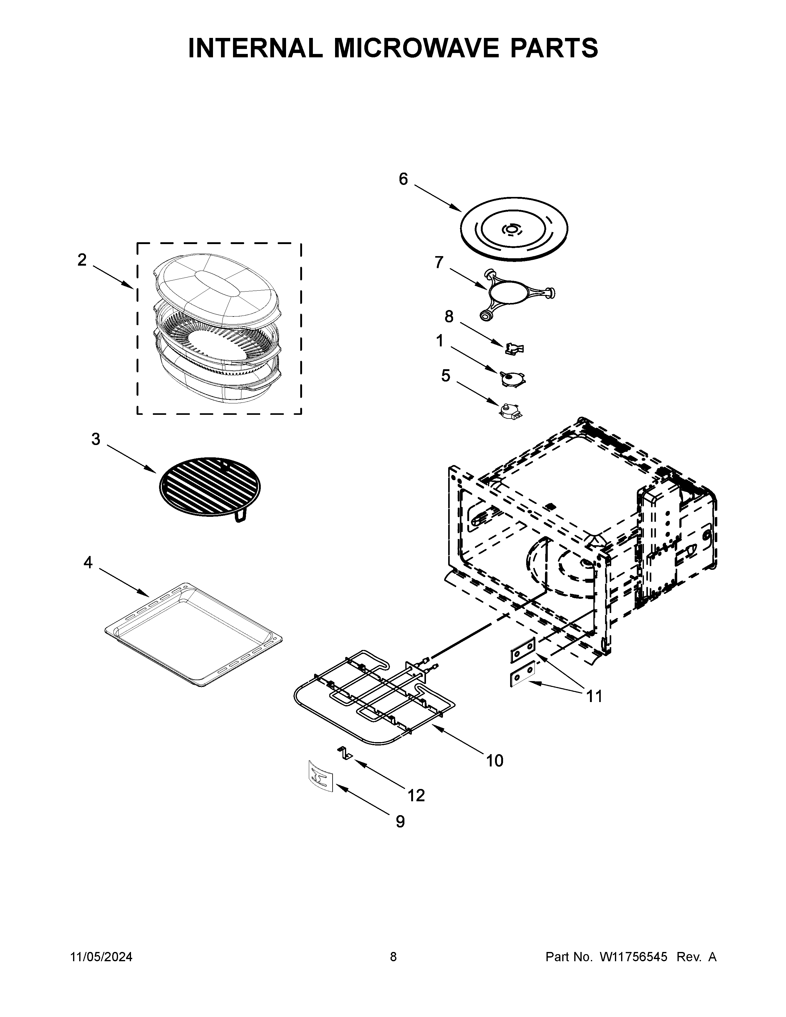 Internal microwave parts