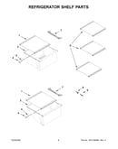 Refrigerator shelf parts