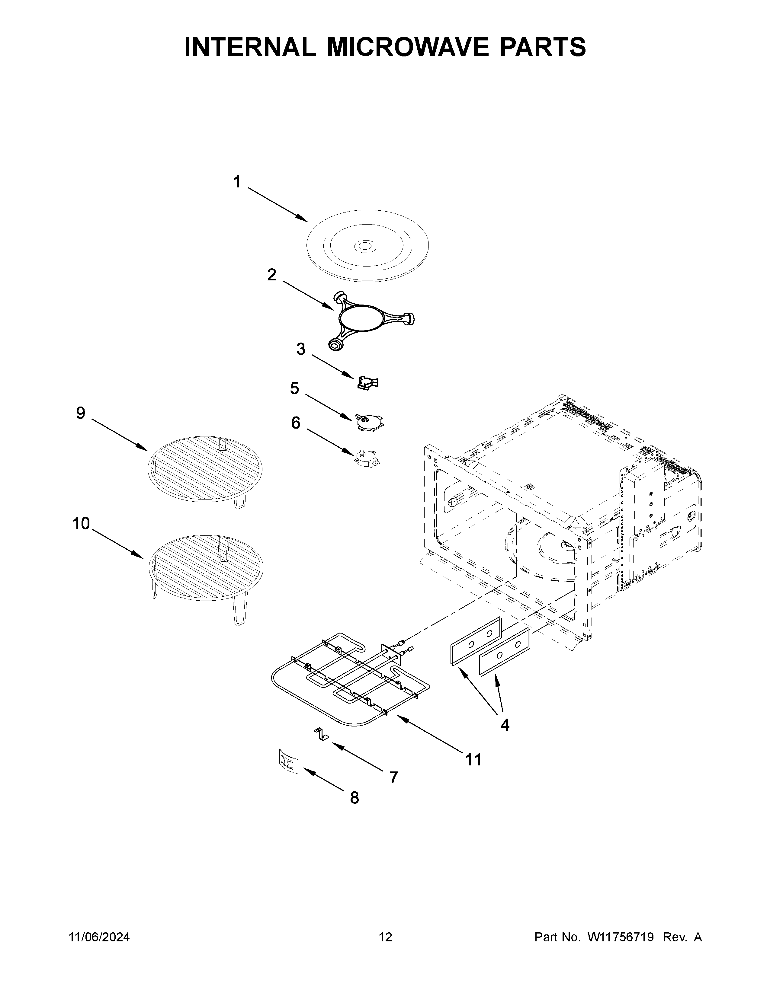 Internal microwave parts