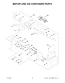 Motor and ice container parts