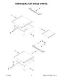 Refrigerator shelf parts