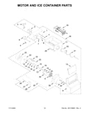 Motor and ice container parts