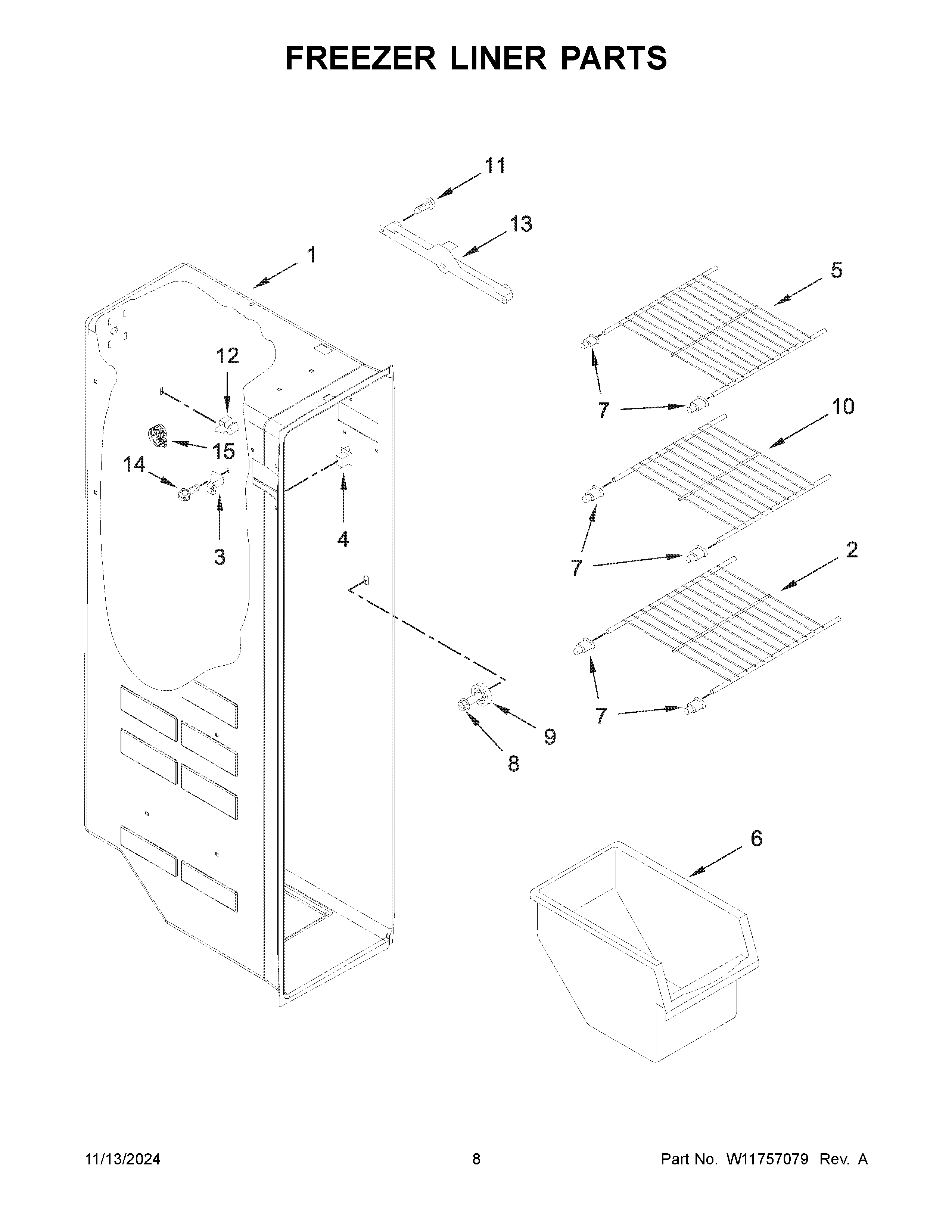FREEZER LINER PARTS