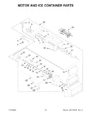Motor and ice container parts