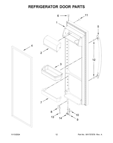 Refrigerator door parts