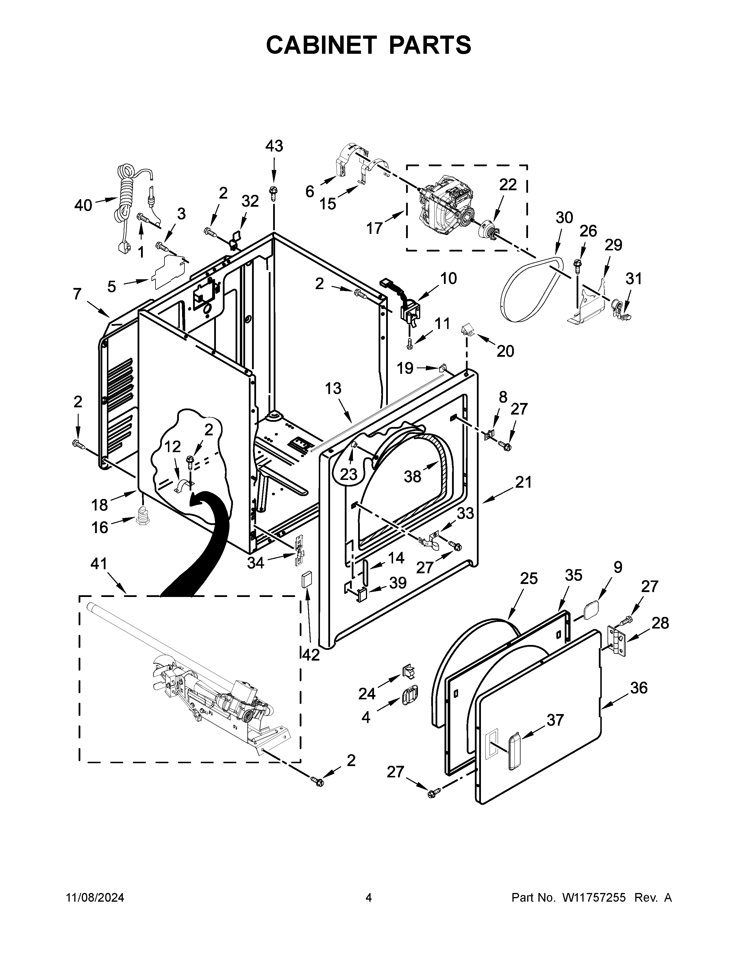 Cabinet parts