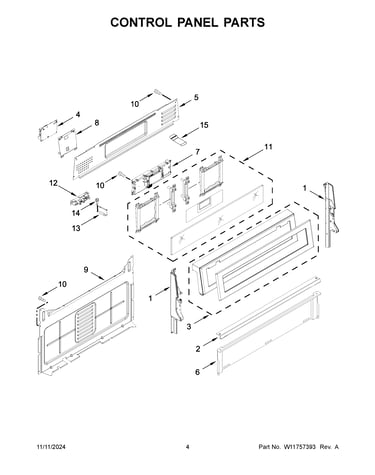 Control panel parts