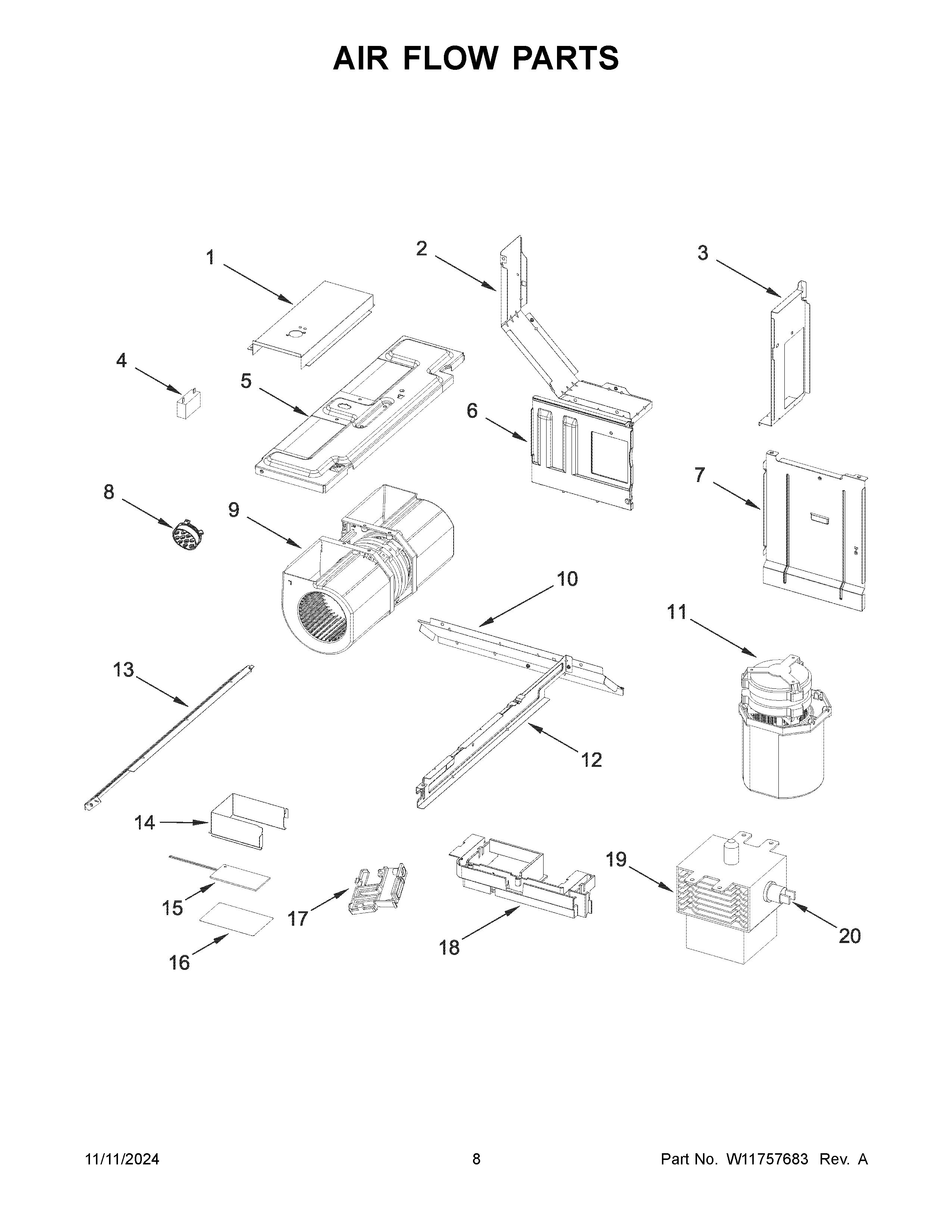 Air flow parts