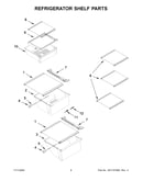 Refrigerator shelf parts