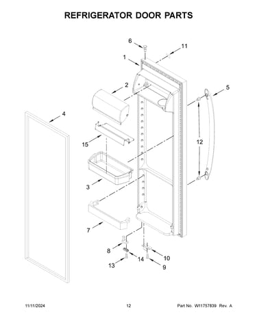 Refrigerator door parts