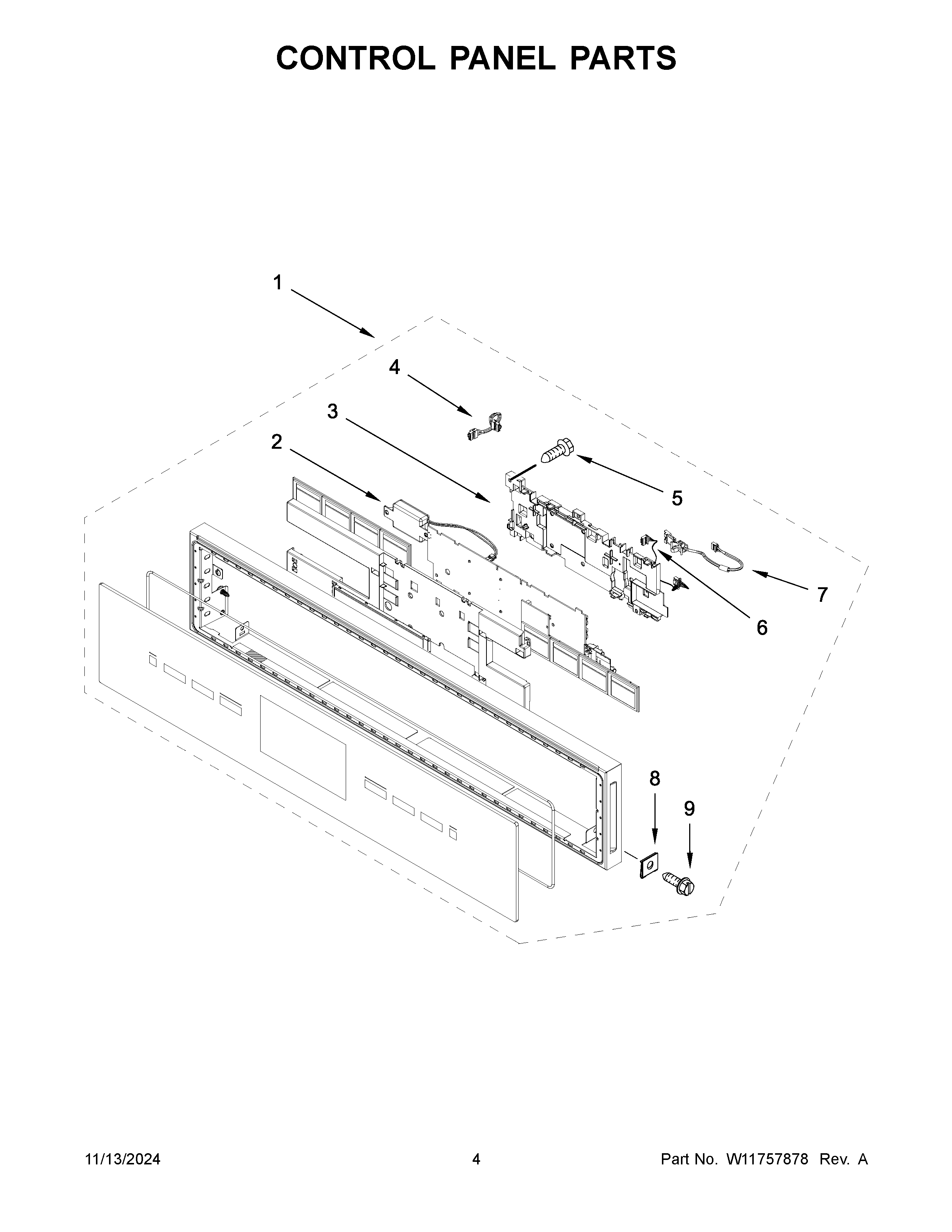 Control panel parts