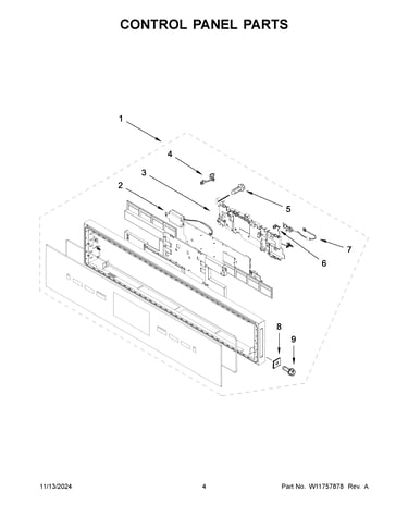 Control panel parts