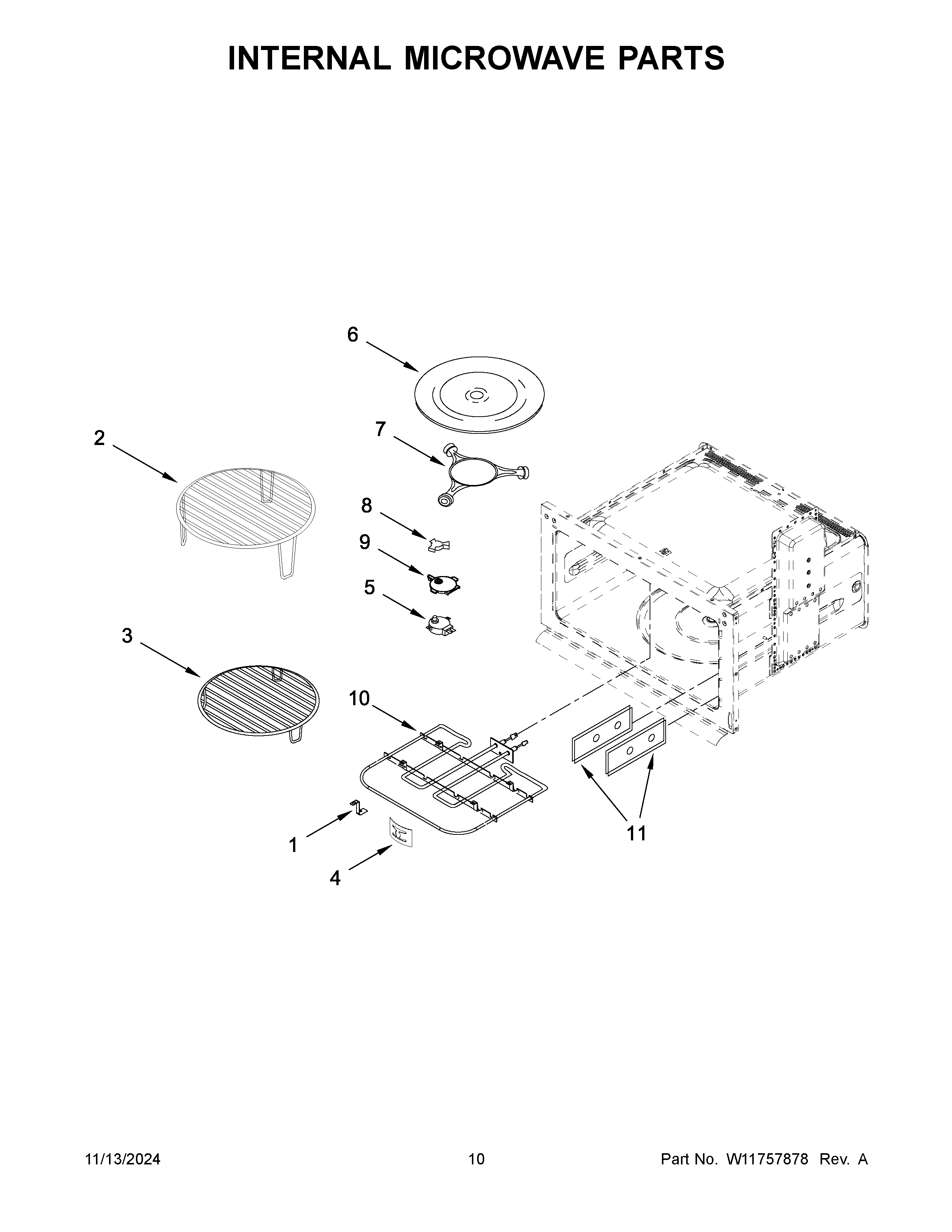 Internal microwave parts