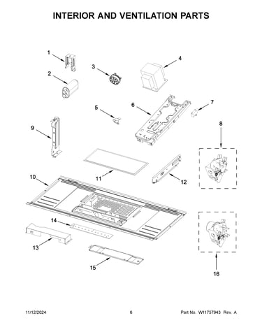 Interior and ventilation parts