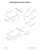 Refrigerator shelf parts