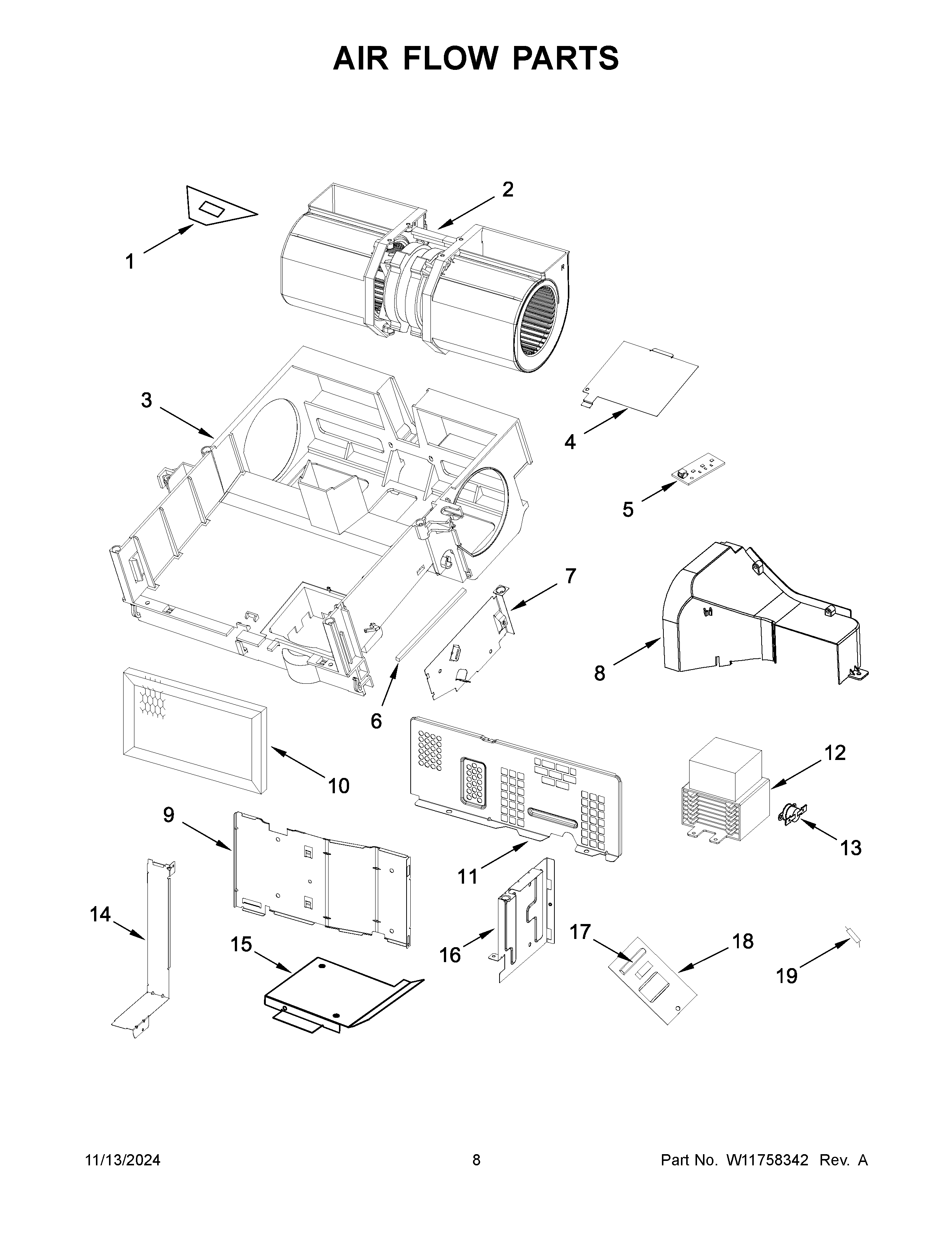Air flow parts