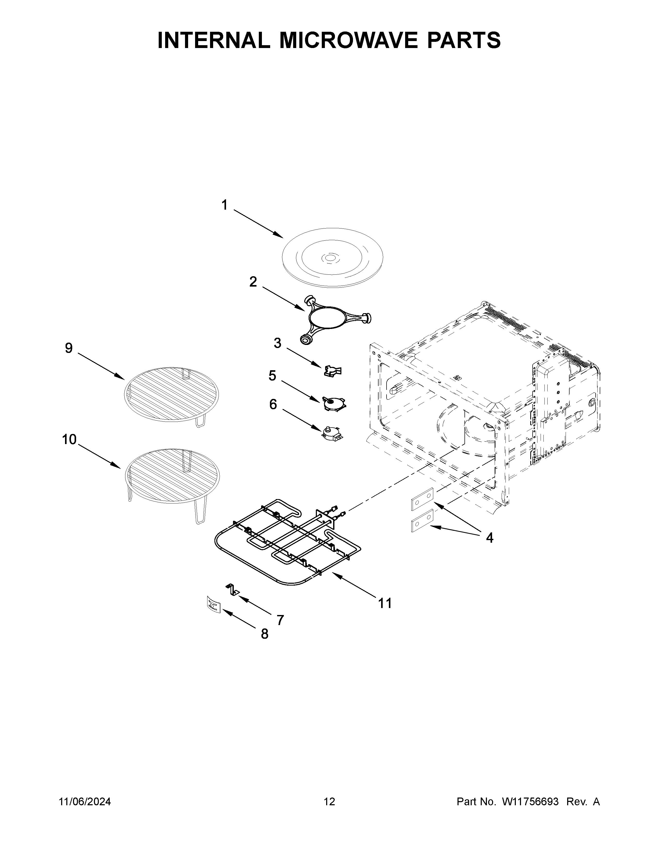 Internal microwave parts