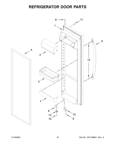 Refrigerator door parts