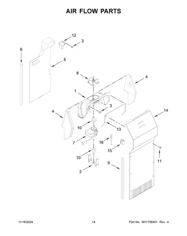 Air flow parts