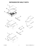 Refrigerator shelf parts