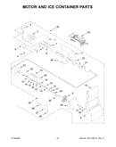 Motor and ice container parts