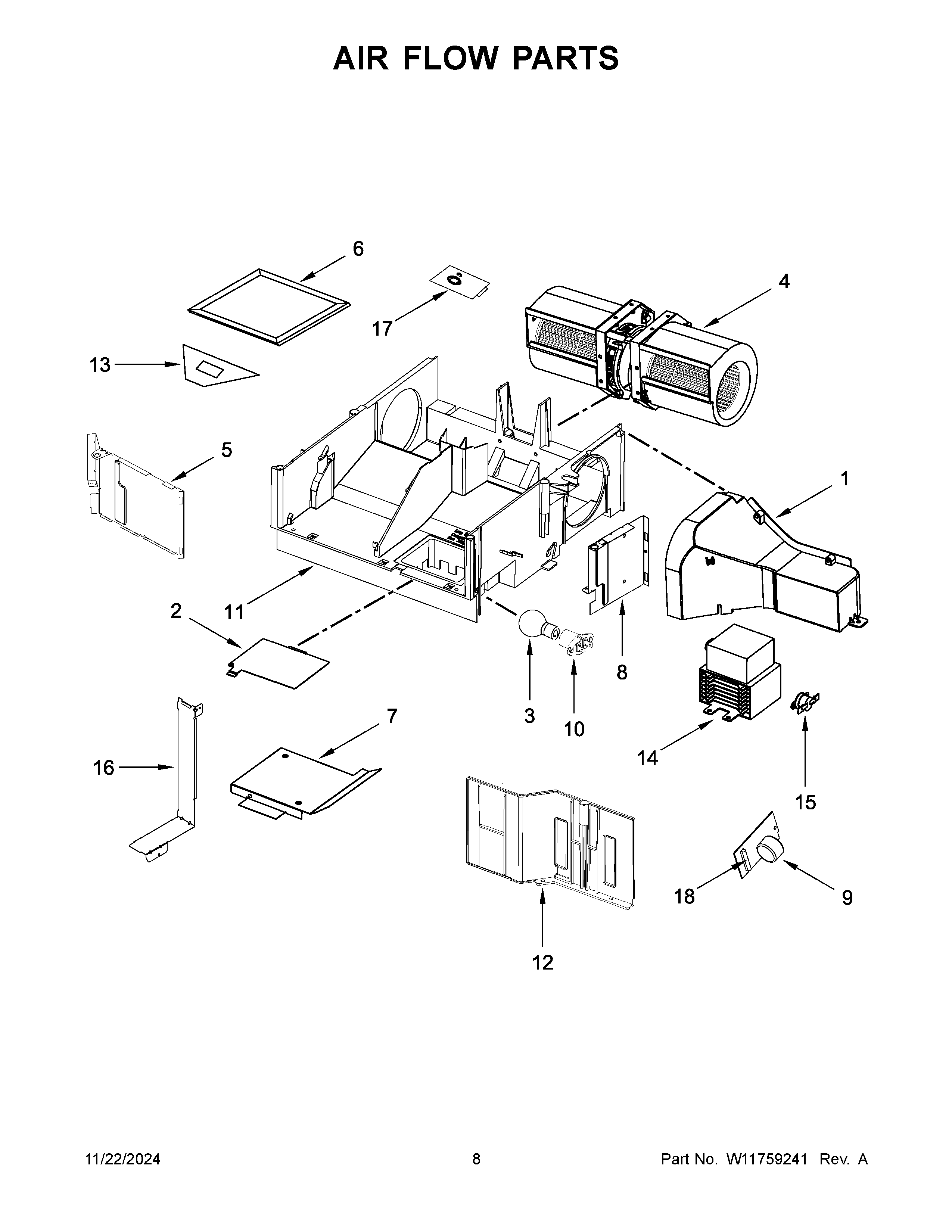 Air flow parts