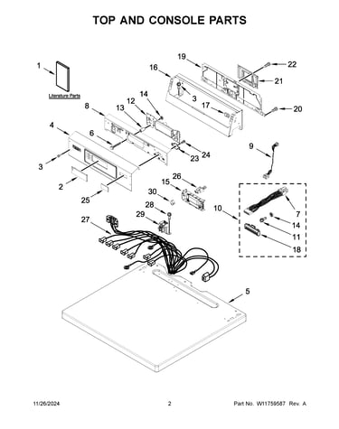 Top and console parts