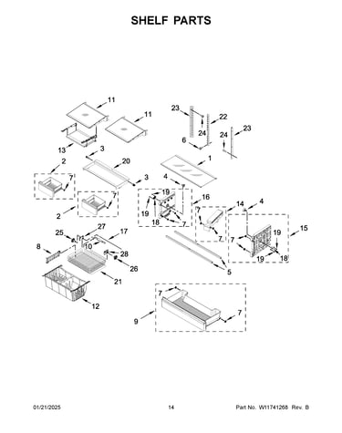 Shelf parts